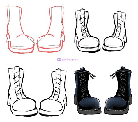 anime shoes drawing front view.